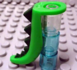 Parts Minifigure Costume Tail Lizard With Scales Pattern And Dark Green Horns 95323PB01