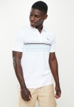 Puma Mattr Canyon Golf Polo - Bright White & Purple Charcoal