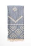 Turkish Bath Beach Towel 100% Cotton - Kelim Blue 95X175CM