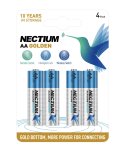Nectium Aa Batteries 4-COUNT Blister Card Double A Alkaline Batteries Pure Gold Bottom Batteries Ideally Suited For Iot Smart De