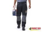 Utility Black Pants With Knee Pad Pocket