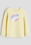 Printed Jersey Top - Yellow