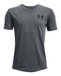 Boys' Ua Sportstyle Left Chest Short Sleeve - Pitch Gray Ymd