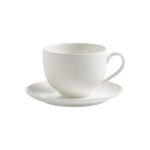 Maxwell & Williams 220ML White Basics Diamonds Tea Cup & Saucer