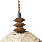 Binga Basket Lamp Shade - 1 Natural Wooden Bead