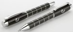 Brass Ballpoint Pen With Chrome And Carbon Fibre Barrel