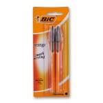 BIC Orange Ball Pen Fine 0.8MM Black - 2 Pack