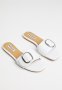 Madison Caylee Big Buckle Slide - White