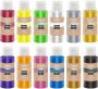 Metallic Acrylic Paint Set - 12 Colours 59ML Acrylic Paints