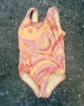 Cotton On Purple Floral Swirl Swimming Costume 2Y