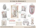 Cot Duvet Bedding Soft Bunny Rose Wonderland Set