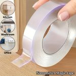 1PC 1 2 3 5M 2CM Width Double Sided Tape: Heavy Duty Adhesive Strips For Picture Hanging Wall Decor Carpet & More