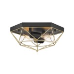 Geo Ceiling Light Black And Gold