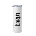 Personalized Floral And Leopard Print Travel Tumbler - 900ML - Michelle