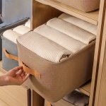 Minimalist Multifunctional Wardrobe Clothes Organizer Versatile Space Saving Container With Handle