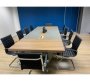 TC-Q736-3.2 & 818D Rimmisk Boardroom Table With 10 Roomly Office Chairs Office Arm Chair Brown Black Diy Do-it-yourself