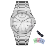 - Men Formal Stainless Steel Strap Analogue Quartz Watch - Silver