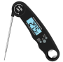 Premium Instant Read Digital Folding Meat Thermometer - Black