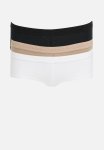 Jockey 3 Pack Cotton Stretch Knicker - White black taupe