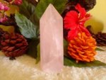 Rose Quartz Point Chipped Tip