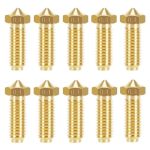 10PCS Brass Nozzles For Anycubic Kobra 2 3D Printer Parts 10PCS 0.4MM Nozzles Kit For Kobra 2 Kobra 2 Neo Kobra 2 Pro Kobra