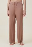 Cotton On Sleep Recovery Wide Leg Pant - Soft Coffee Rib