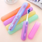 Portable Dust-proof Toothbrush Cases Holder Plastic Toothbrush Container Storage Box For Daily And Travel Use Random Colors Trav