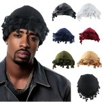 Turban For Men Vintage Twist Head Wraps Durag With Tassel