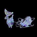 ZYF-D218 Reindeer Sledge With 12M LED Tube Lights Rgb