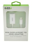 GIZZU MINI Display Port To HDMI Adapter White