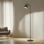 Serenity Floor Lamp In Matt Black Matt White - Matt White