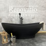 Renovatio Midnight Quartz Freestanding Bath + Basin Combo