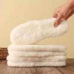 Winter Wool Insoles For Women And Men - 1 Pair Thick Fluffy Warm Shoe Inserts With Anti-cold Breathable Sweat-absorbing Comfort