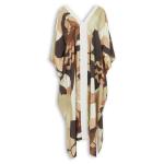 Geometric Print Contrast Kaftan