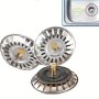 1PC/3PCS Kitchen Sink Strainer Stopper Stainless Steel Waste Plug Sink Filter Bathroom Hair Catcher Sink Strainer Filter Floor Drain Kitchen Tools