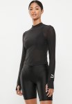 Puma Dare To Long Sleeve Mock Neck Tee - Black