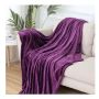 Lux Plush Velvet Bed Throw 210X150 Purple