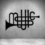 Music Trumpet - Grey L 600 X H 350MM