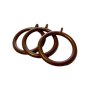 Wooden Pole Plastic Rings Walnut 33MM