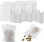 Organic Tea & Coffee Filters - Drawstring Bags Paper Tea Strainer