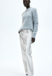 Coated Trousers - Silver-coloured