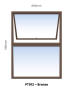 Top Hung Aluminium Window Bronze PT912 1 Vent W900MM X H1200MM