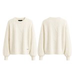 Wool Blend Cable Knit Ivory Was: R899