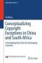 Conceptualizing Copyright Exceptions In China And South Africa - A Developing View From The Developing Countries   Hardcover 1ST Ed. 2018