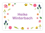 Ice Cream Tub School Label : Watercolour Floral Pink