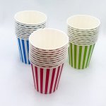 Party Cups Striped 10PC Assorted