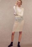 Rhinestone-embellished Skirt - Light Beige