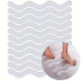 24pcs Clear Non-Slip Strip Stickers For Bathroom Floor And Shower - Anti-Slip Tape For Bathtub Floor Safety - Easy To Apply And Remove -