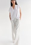 Cap-sleeved Blouse - White