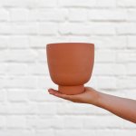Shing Plinth Planter - Terracotta - 13CM